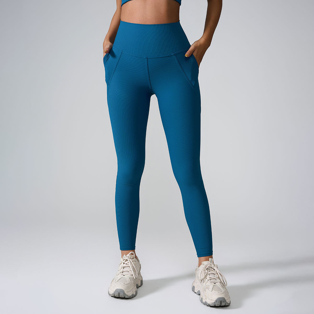 Skinny Byxor Dam – Högmidjade Tights med Push-Up & Peach Lift Effekt