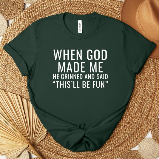 Dam T-shirt – lös passform med rund hals & kort ärm