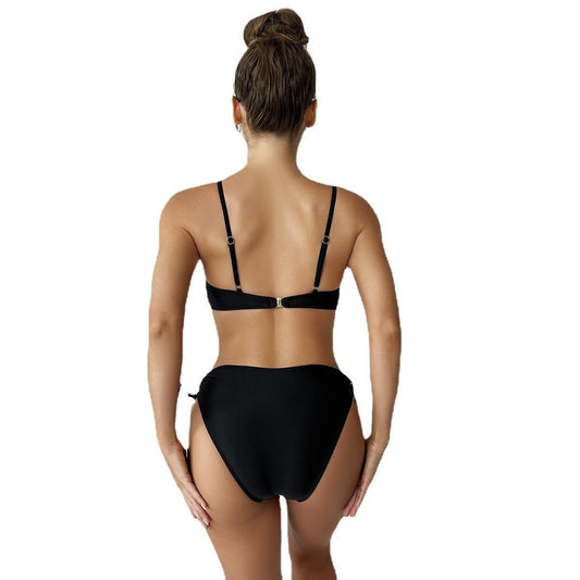 Rygglös Baddräkt – One-piece med Glänsande Bronzing-effekt