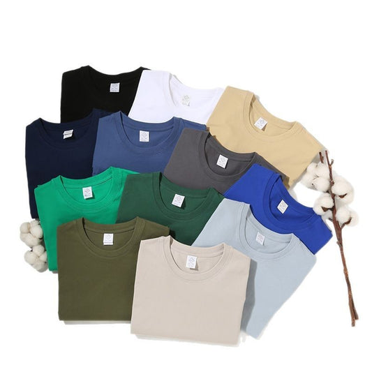 Dam T-shirt – mångsidig casual modell i bomull med halvlång ärm & rund hals