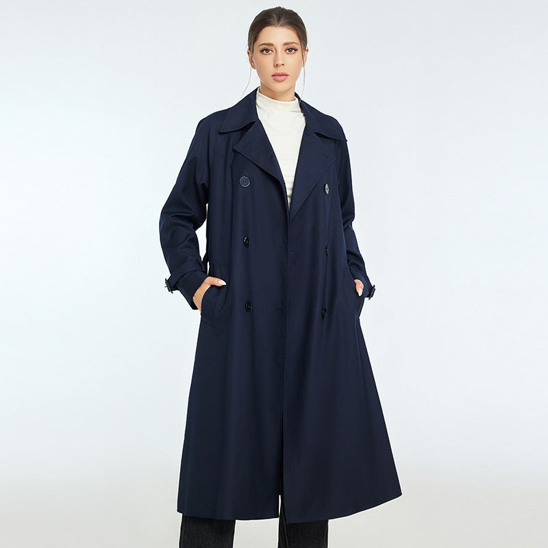Trenchcoat för Dam – Mellanlång Höst & Vintermodell i Elegant Stil