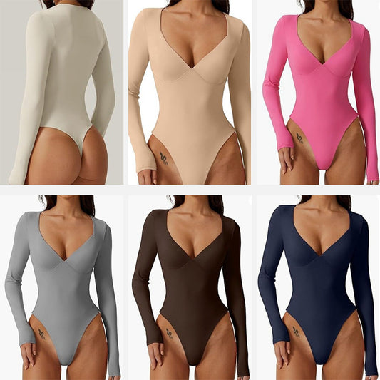 Elegant Bodysuit för Dam – Enkel One-Piece med T-back & Slimmande Korsett