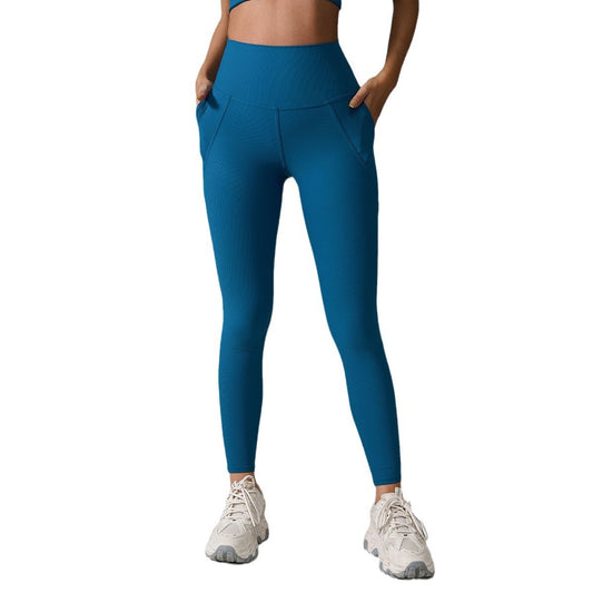 Skinny Byxor Dam – Högmidjade Tights med Push-Up & Peach Lift Effekt