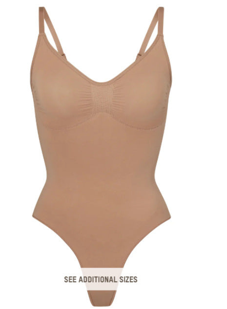 Shapewear Bodysuit – Elastisk T-formad Design med Höftlyft & Push-up Effekt