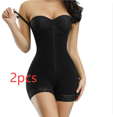 Shapewear bodysuit – nätmönstrad body shaper i stretchspets för dam