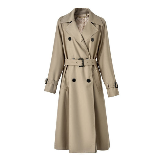 Trenchcoat för Dam – Mellanlång Höst & Vintermodell i Elegant Stil