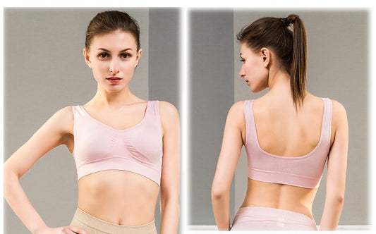 3-pack BH-set Dam – Genie Bra med Avtagbara Inlägg, Push-Up Effekt & Kroppsformande Vest-design