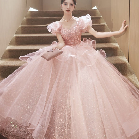 Aftonklänning för Dam – Elegant Bankett- & Ceremoniklänning i Prinsesstil