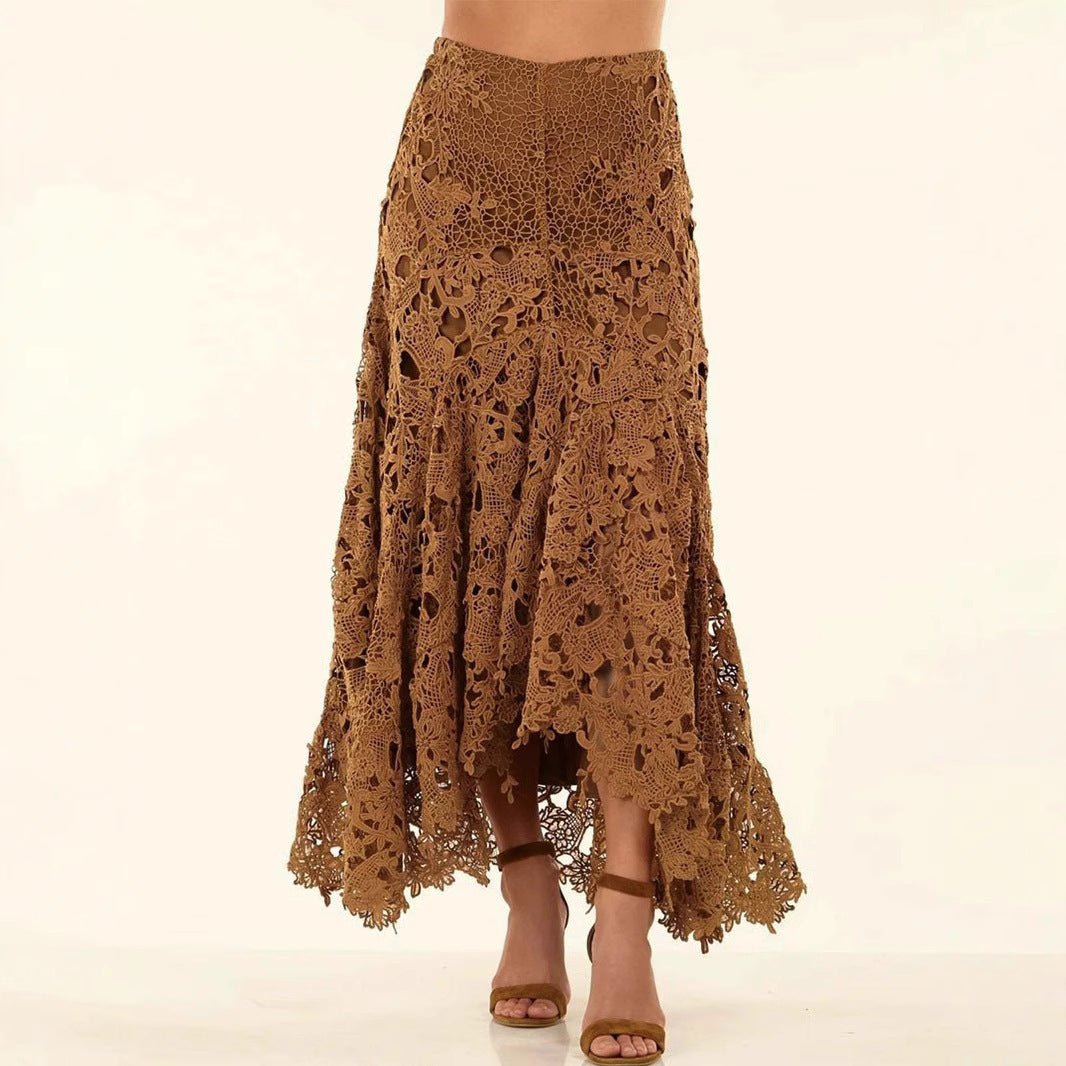 Strandkjol för Dam – Semestermode i Spets med Utskärningar