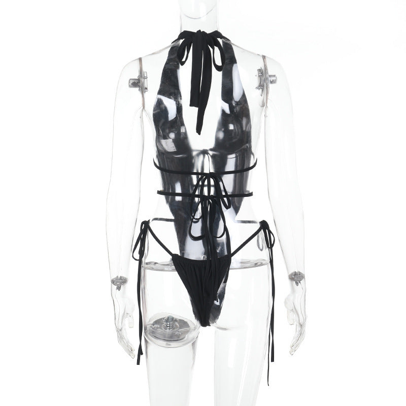 Bodysuit för Dam – Slim Fit med Snörning & Öppen Rygg