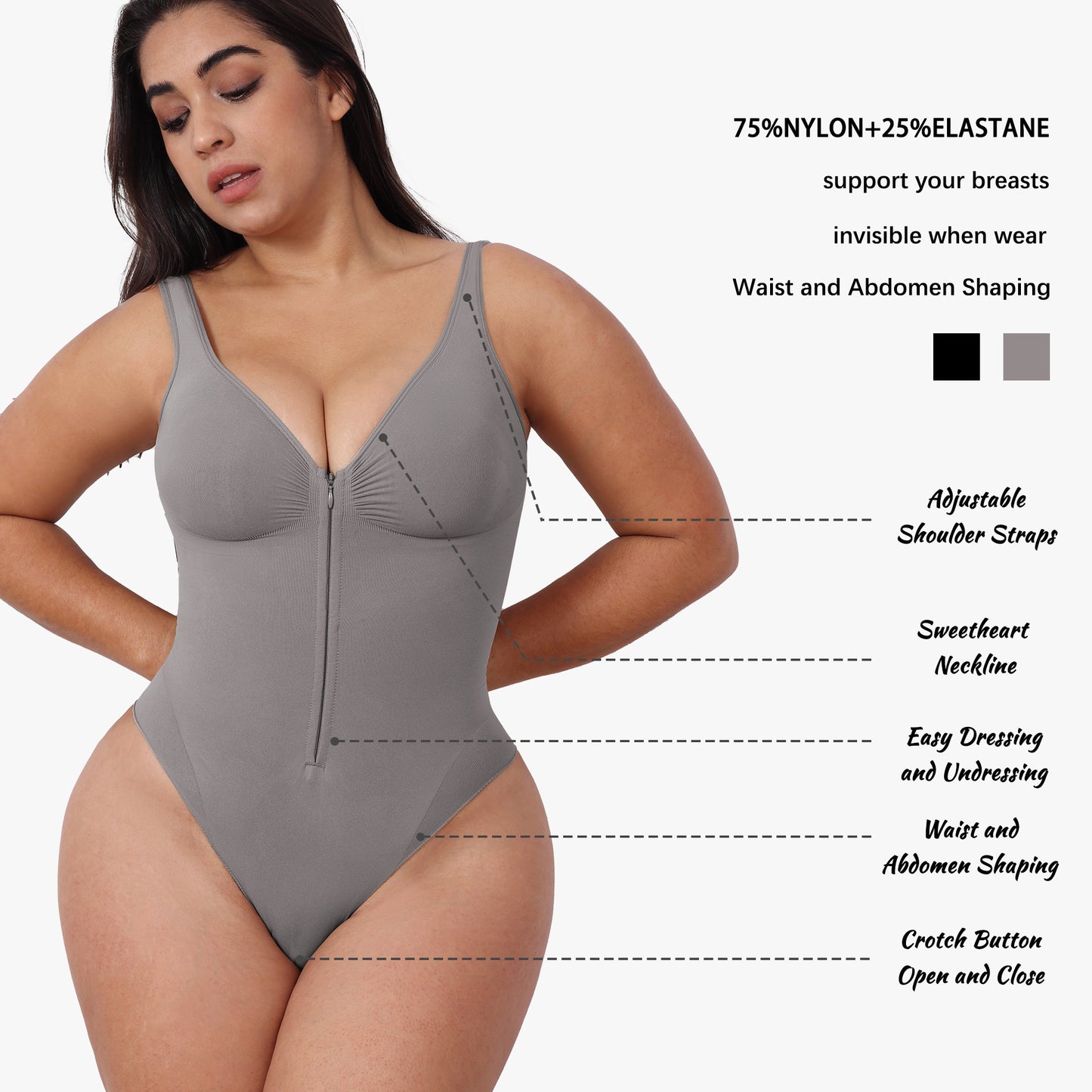 Bodysuit för Dam – Sömlös One Piece med Slimmande Mage & Shaping-effekt