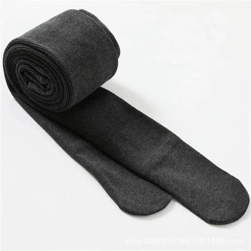 Tjocka Strumpbyxor för Dam – Bekväma Bomullsbyxor med Hög Midja & Randigt Mönster