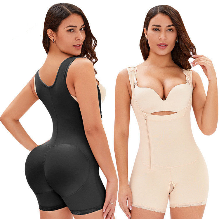 Shapewear Dam Plus Size – One-piece Body Shaper med Sidodragkedja, Mag- & Höftkontroll