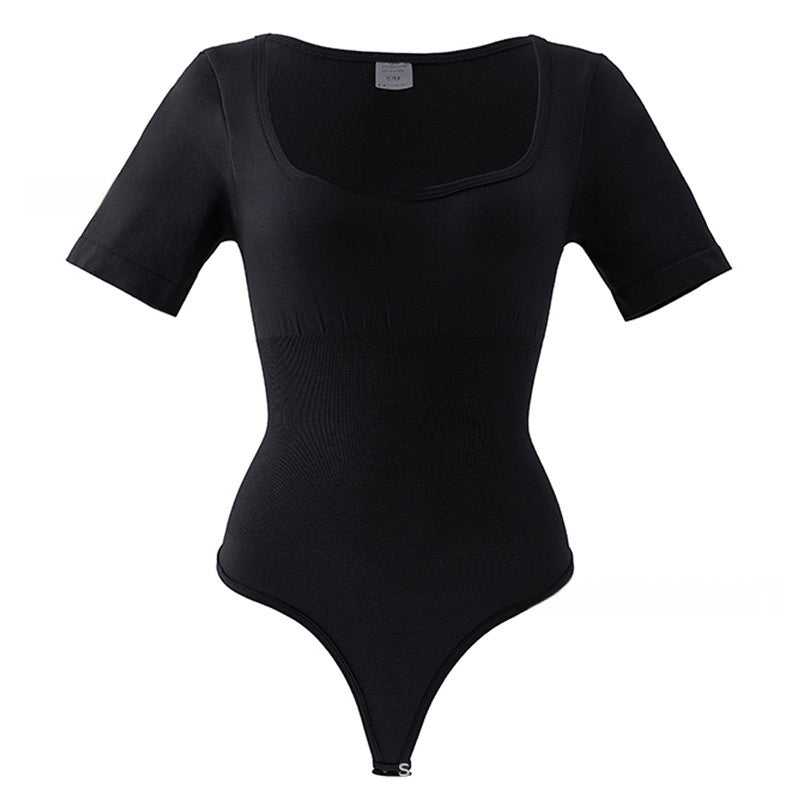 One-piece Korsett med Fyrkantig Ringning – Magformande & Höftlyftande Slim Fit