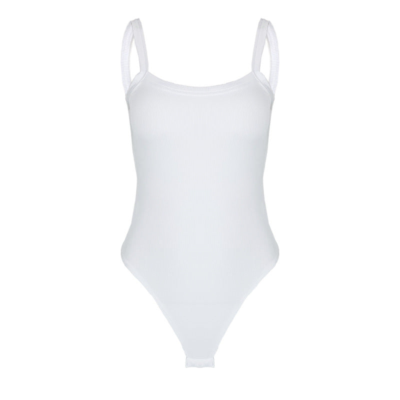 Trendig Bodysuit för Dam – Slim Fit med Smala Axelband