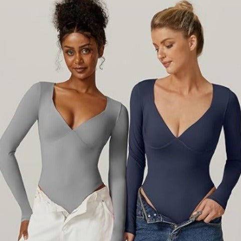 Elegant Bodysuit för Dam – Enkel One-Piece med T-back & Slimmande Korsett