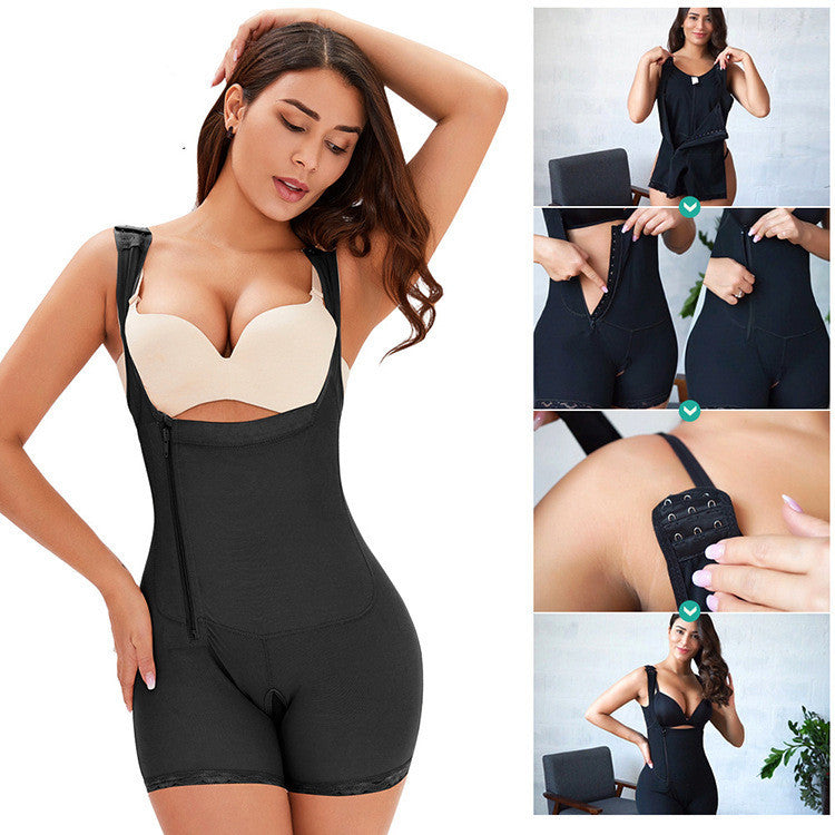 Shapewear Dam Plus Size – One-piece Body Shaper med Sidodragkedja, Mag- & Höftkontroll