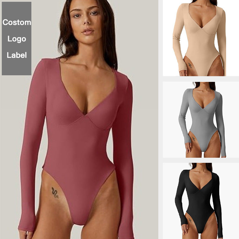 Elegant Bodysuit för Dam – Enkel One-Piece med T-back & Slimmande Korsett