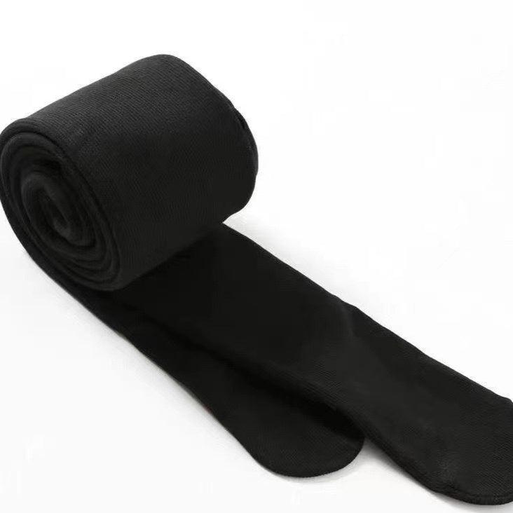 Tjocka Strumpbyxor för Dam – Bekväma Bomullsbyxor med Hög Midja & Randigt Mönster