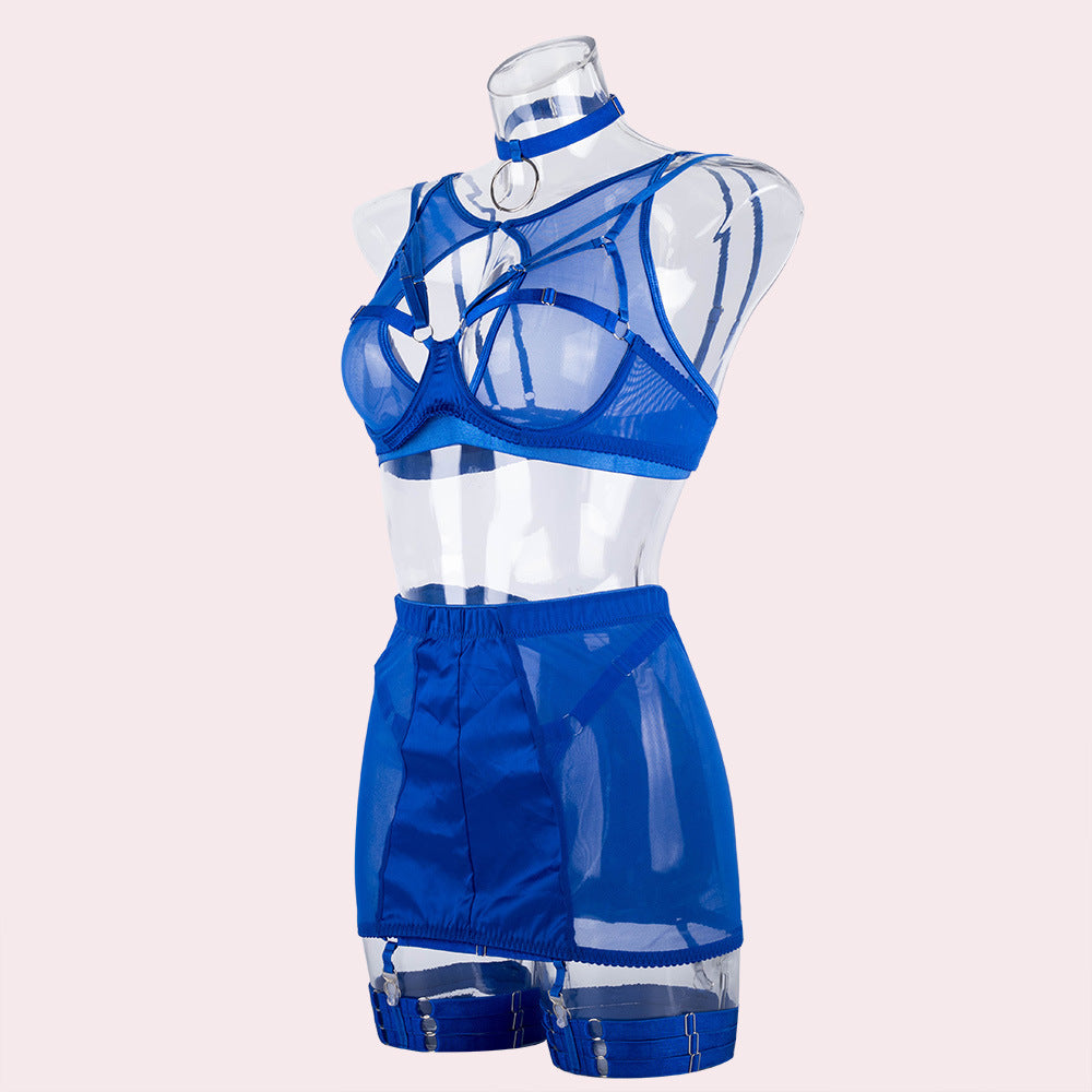 Shapewear underklädesset dam – mesh body shaper med bygel-bh och trosa