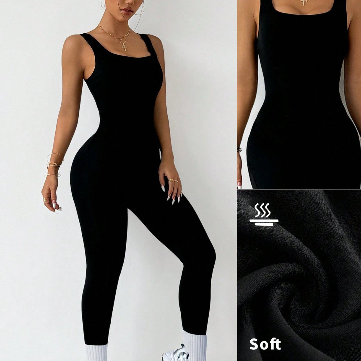 Träningsjumpsuit – Tight Yoga One-Piece med Bekväm Stretch & Slim Fit