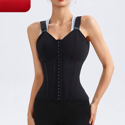 Korsett för Dam – Meshdesign med Dragkedja, Stålstöd & Slimmande Effekt