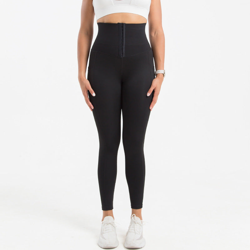 Shapewear Byxor Dam – Yogapants i Plus Size med Fickor, Tight Passform & Magkontroll