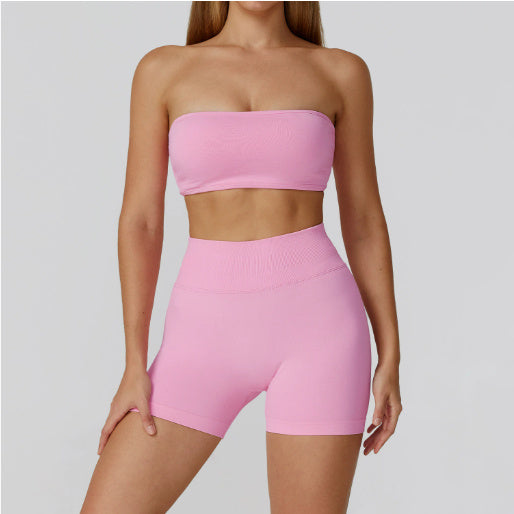 Träningsset Dam – Hollow-out Sport-BH med Snygg Rygg & Högmidjade Yogabyxor