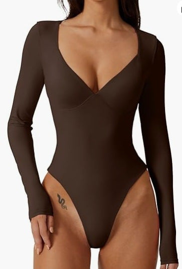 Elegant Bodysuit för Dam – Enkel One-Piece med T-back & Slimmande Korsett