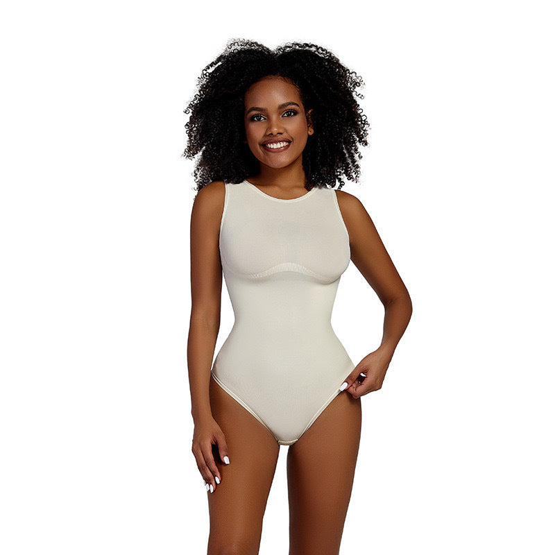 Figurformande Bodysuit – Enfärgad Shaping Väst med Tight Passform & magkontroll