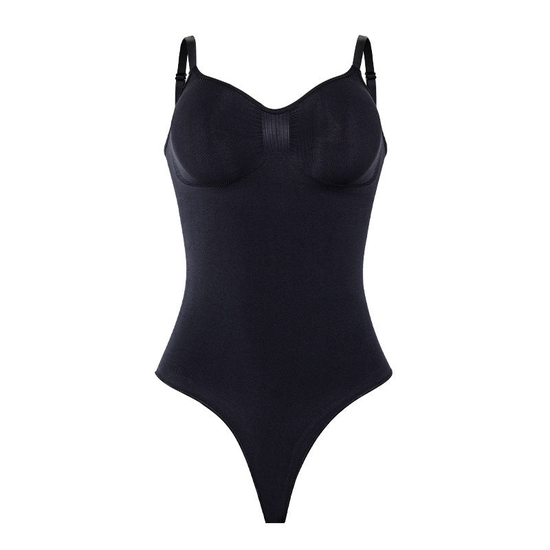 Shapewear Bodysuit – Elastisk T-formad Design med Höftlyft & Push-up Effekt