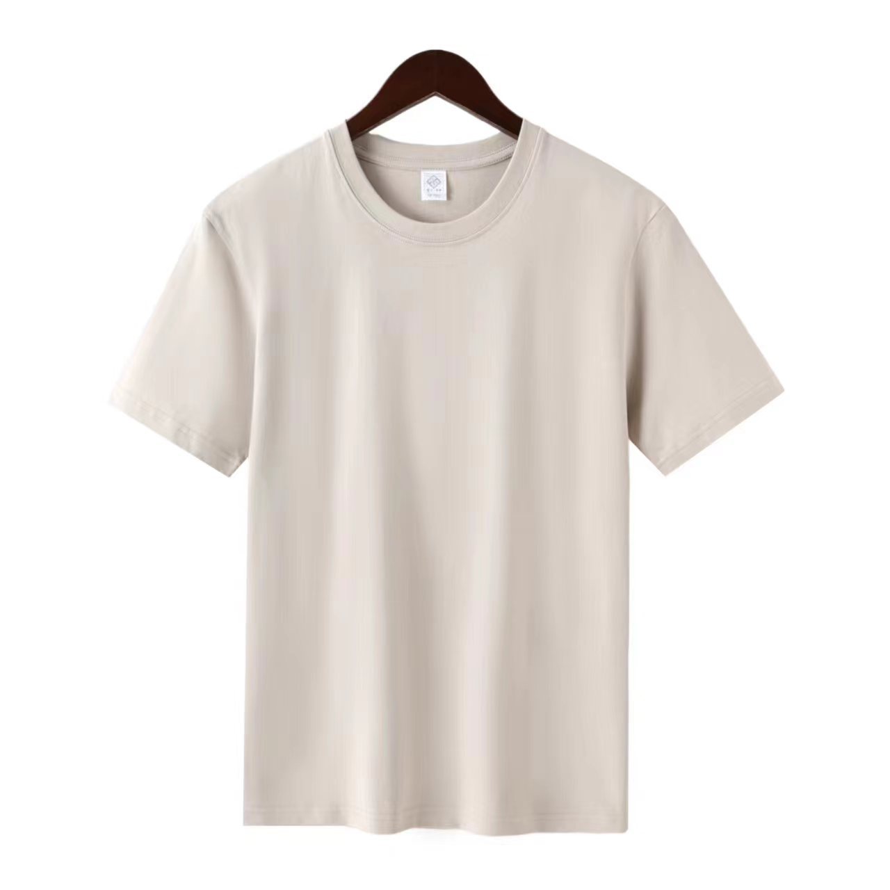 Dam T-shirt – mångsidig casual modell i bomull med halvlång ärm & rund hals