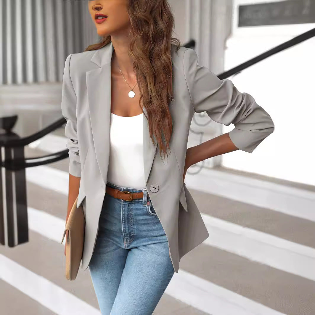 Kavaj för dam – cross-border fashion, slim fit med elegant design för business & vardag