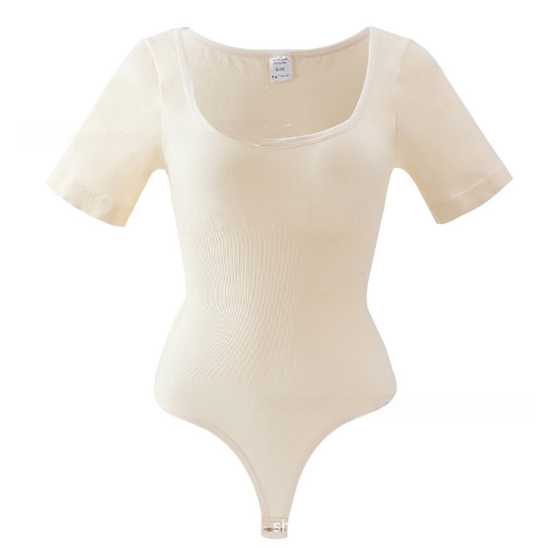 One-piece Korsett med Fyrkantig Ringning – Magformande & Höftlyftande Slim Fit