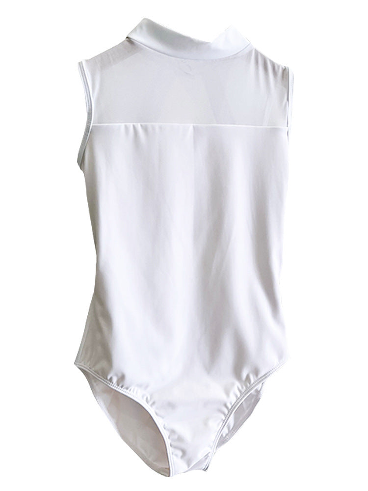 Elegant Gymnastikdräkt – Figurnära Balett Leotard med Stand Collar Design