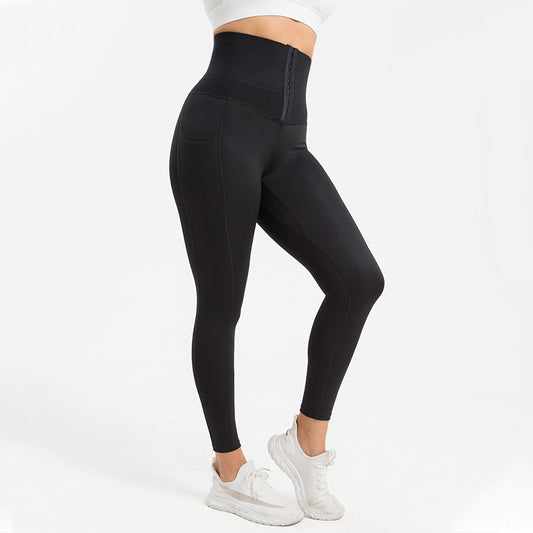 Shapewear Byxor Dam – Yogapants i Plus Size med Fickor, Tight Passform & Magkontroll