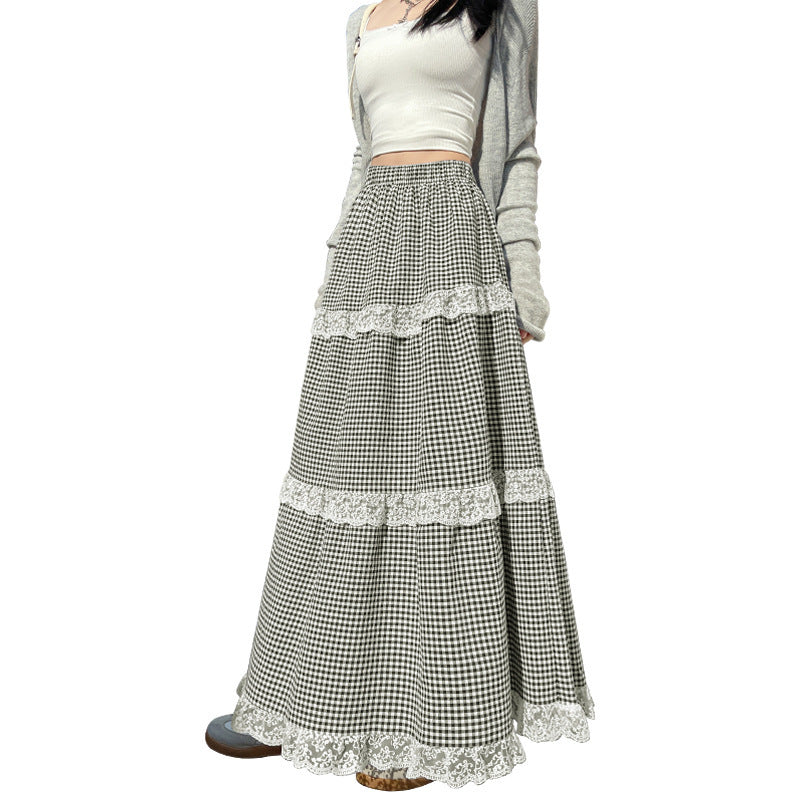 Kjol för Dam – Högmidjad A-linje i Halvlång Slimmande Design