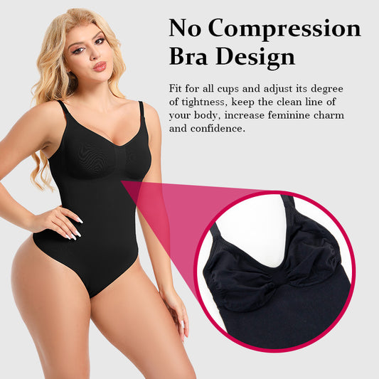 Shapewear Bodysuit – Elastisk T-formad Design med Höftlyft & Push-up Effekt