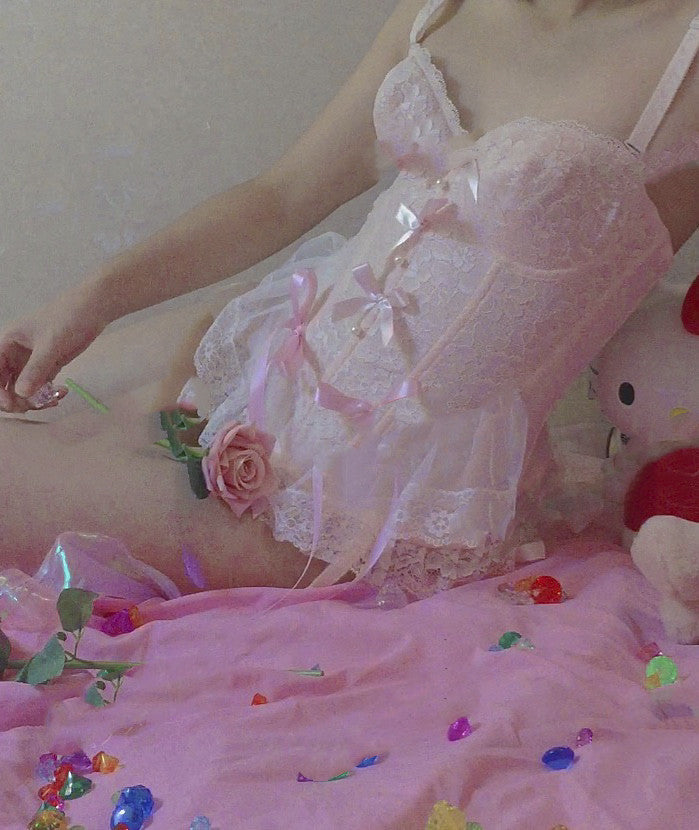 Spetskorsett shapewear – figurslimmande vintage body shaper med fishbone-stöd