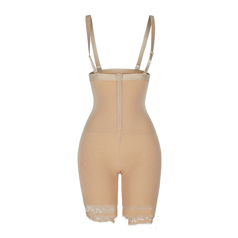 Shapewear bodysuit – nätmönstrad body shaper i stretchspets för dam