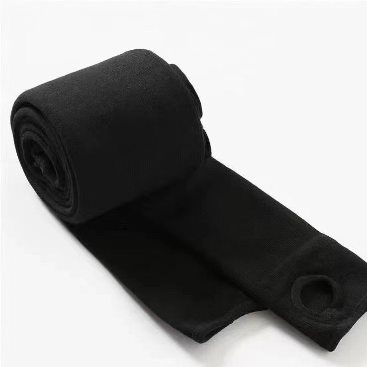 Tjocka Strumpbyxor för Dam – Bekväma Bomullsbyxor med Hög Midja & Randigt Mönster