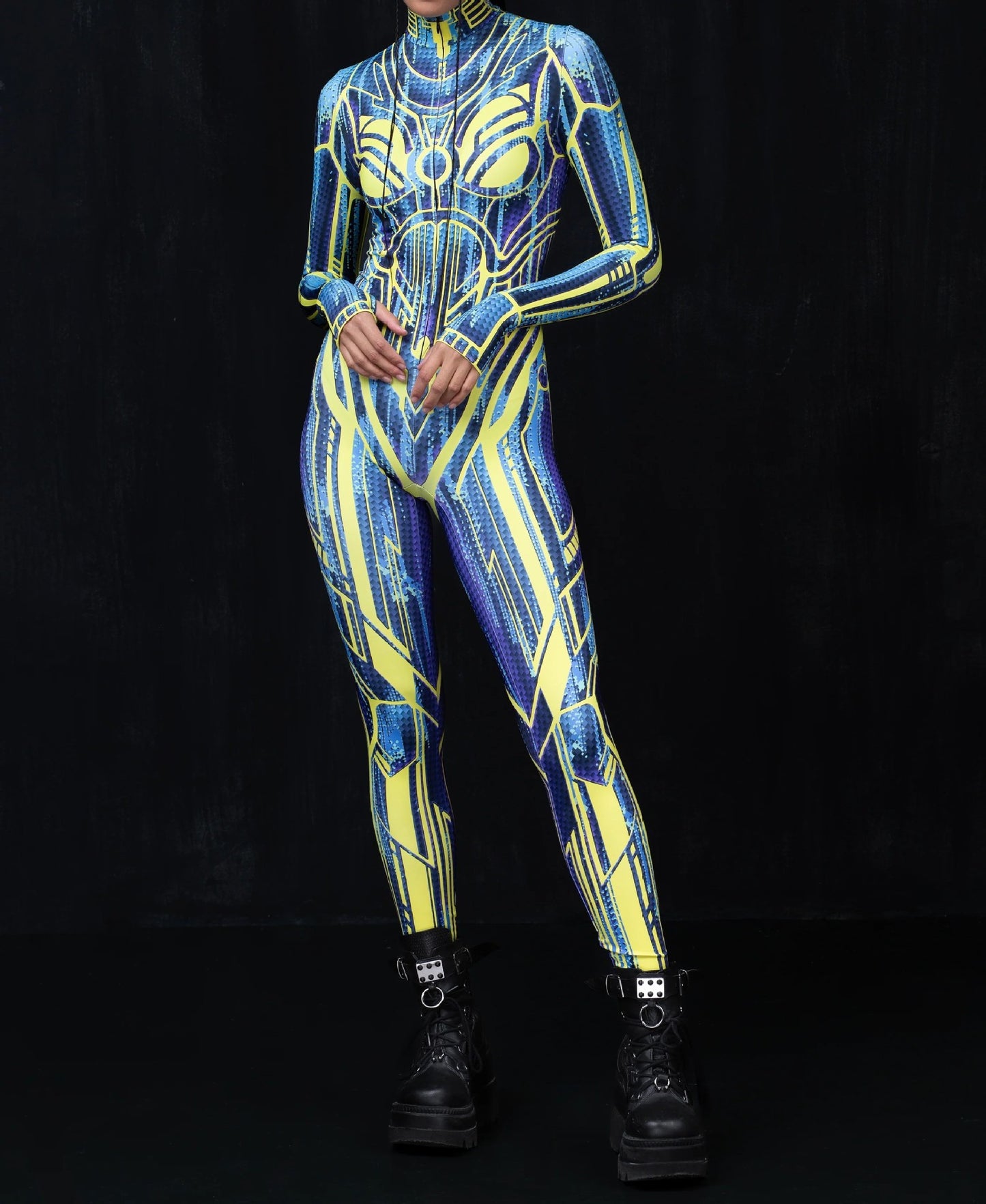 Halloween Jumpsuit för Dam – 3D Digital Print & Figurnära Design