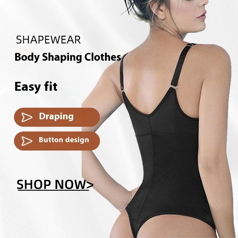 Jumpsuit för Dam – Ärmlös One Piece med Öppen Gren & Lyftande Höfteffekt