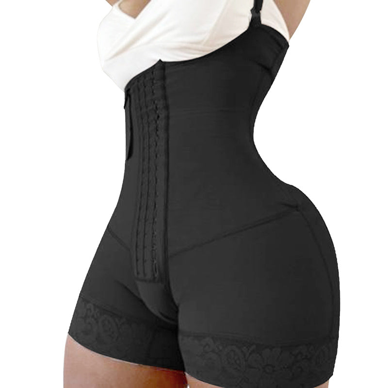 Formande Shapewear-byxor – Hög Midja i Tunn Polyester, Svart & Hudfärg