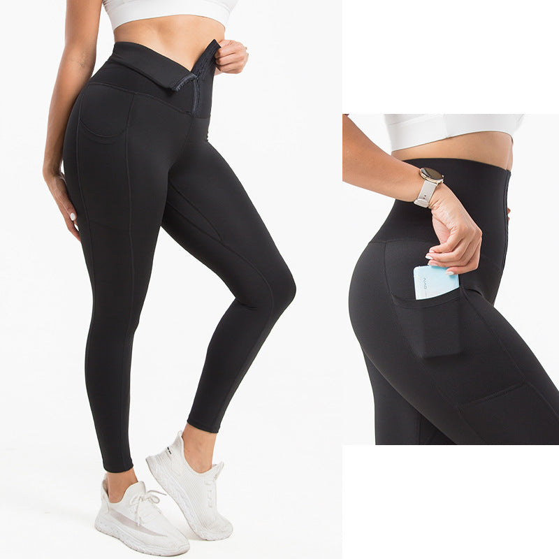 Shapewear Byxor Dam – Yogapants i Plus Size med Fickor, Tight Passform & Magkontroll