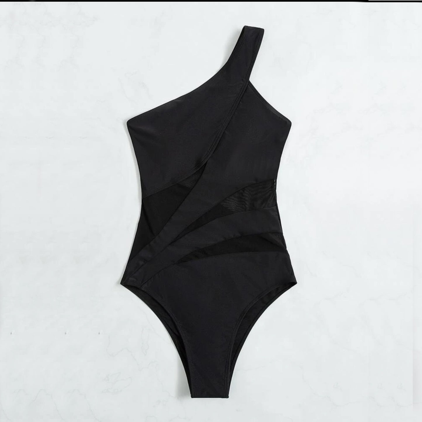 Elegant Dam Baddräkt – Enfärgad One-Piece Swimsuit