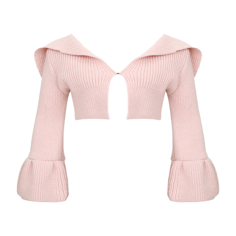 Dam set – romantiskt outfit med långärmad kofta & kjol i elegant design